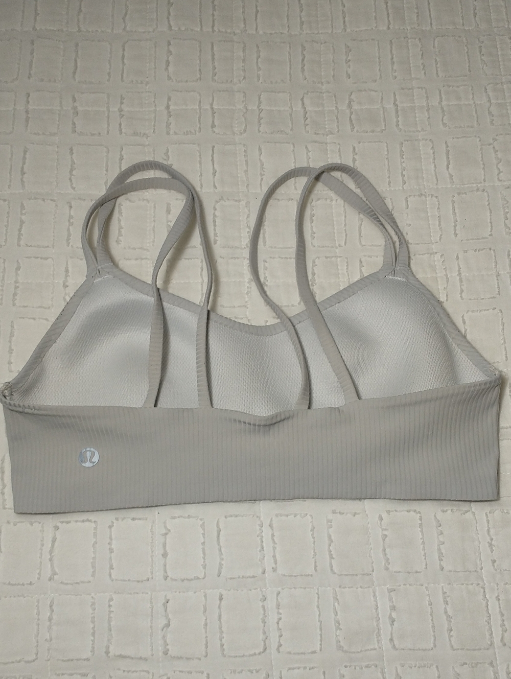 Lululemon Sports Bra, Size Small, Grey Striped‎
